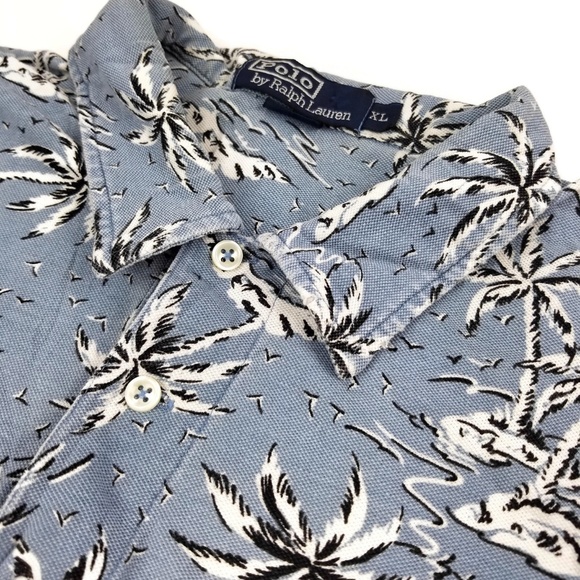 Vintage Ralph Lauren Hawaiian Polo Shirt Size XL - Picture 7 of 8
